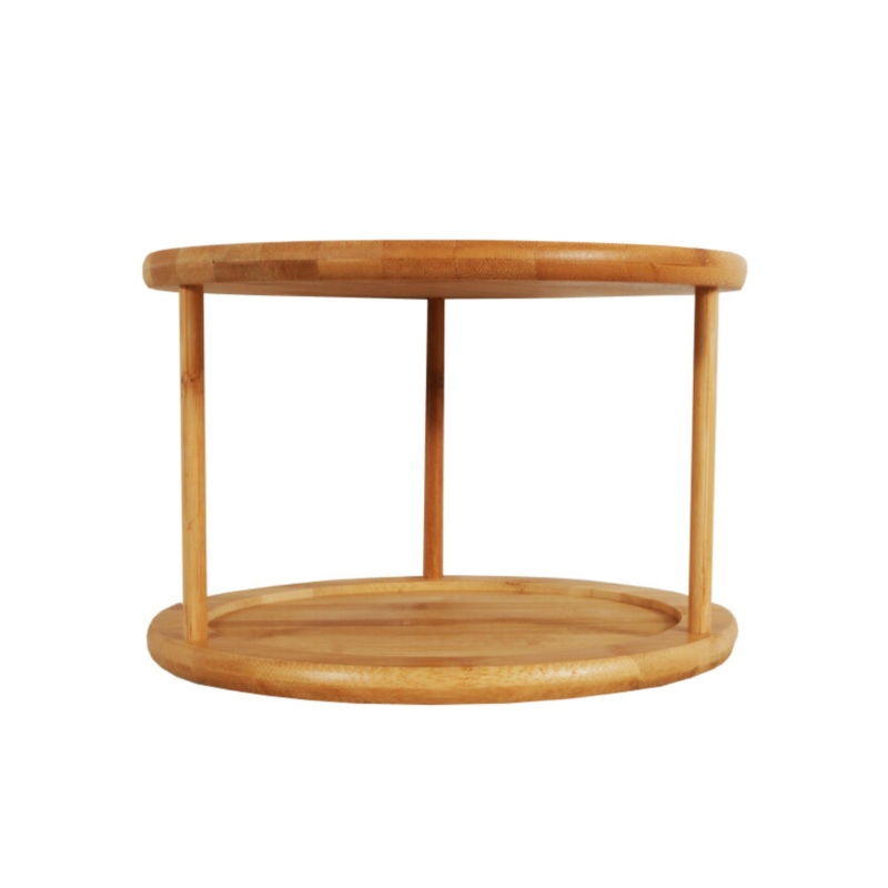 2 Tier Bamboo Lazy Susan