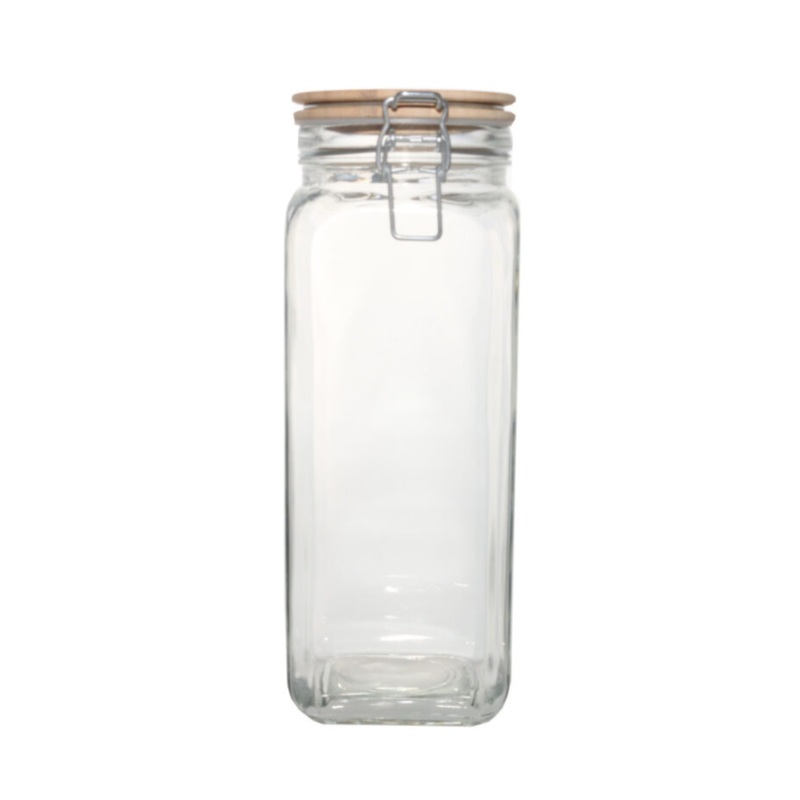 2L Glass Jar With Bamboo Clip Lid