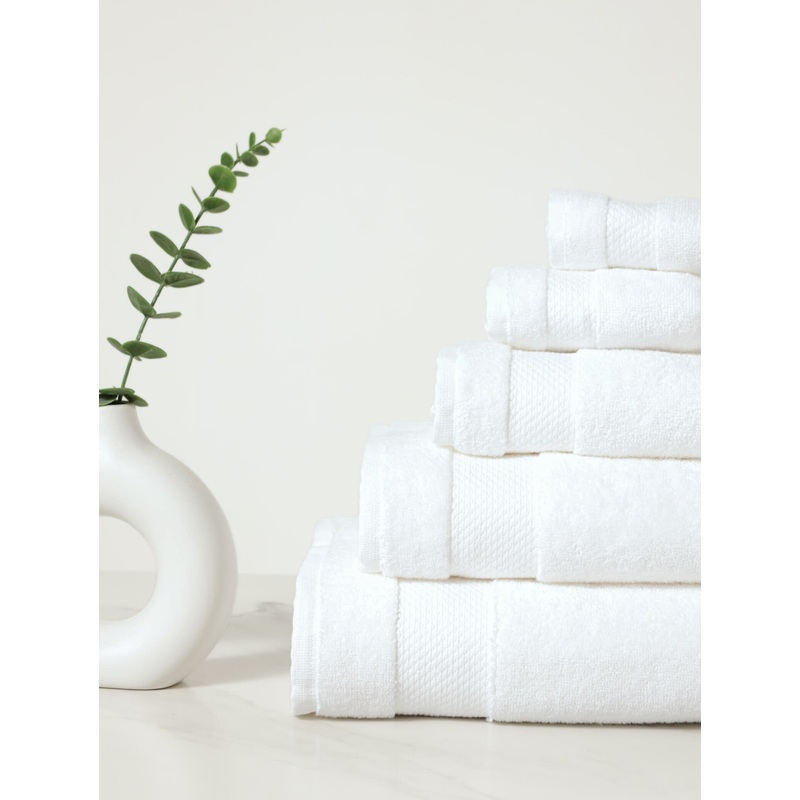 480GSM Zero-Twist Luxury Bath Towels - White