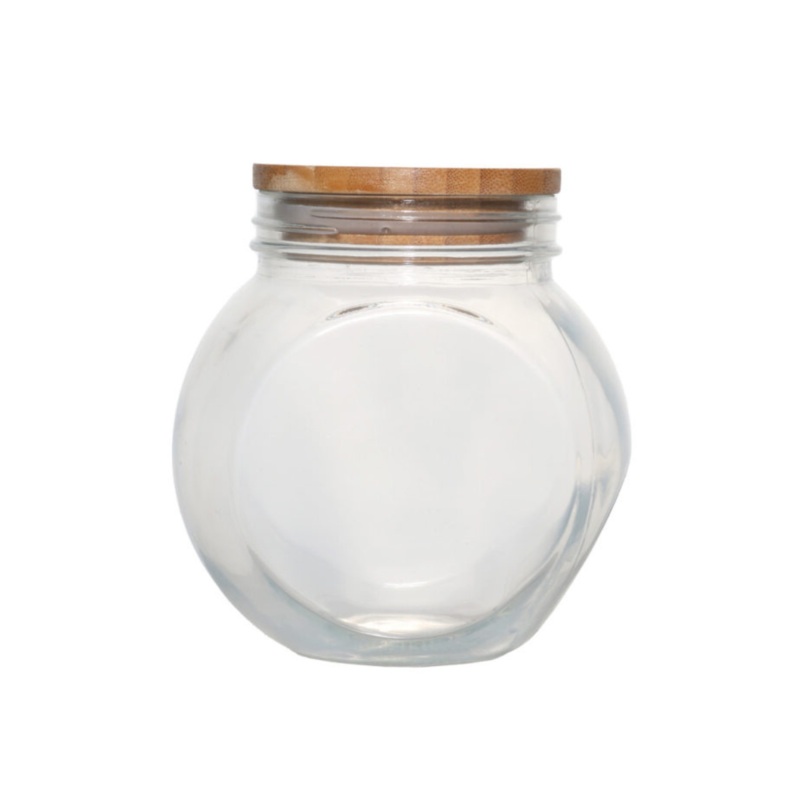 650ml Round Glass Jar With Bamboo Lid