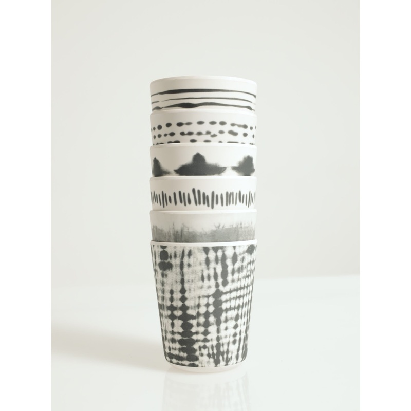 Assorted Design Melamine Picnic Tumbler - 6 Piece