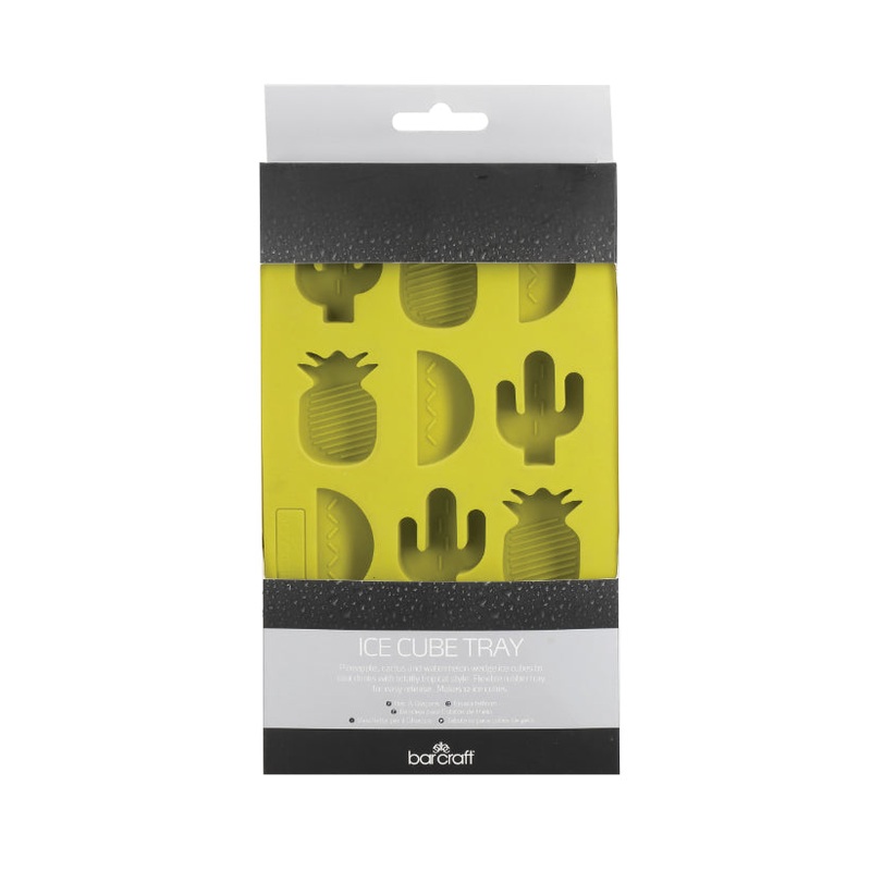 Barcraft Novelty Silicone Ice Cube Tray With Tropical Shapes