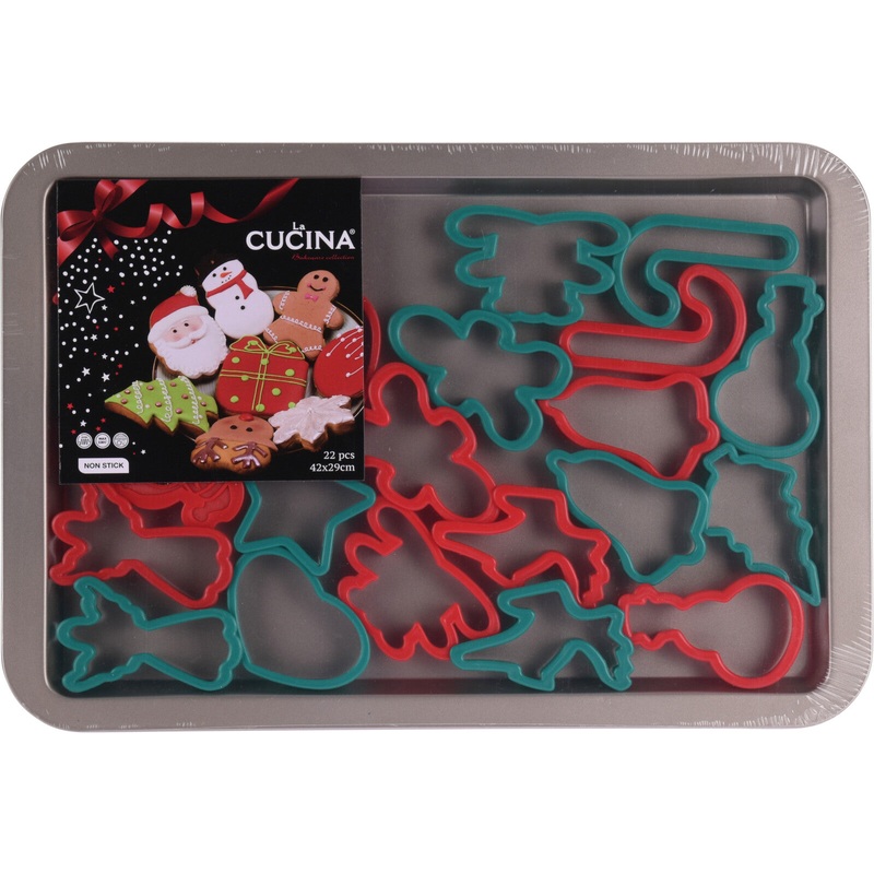 Christmas Cookie Cutter Baking Sheet Set