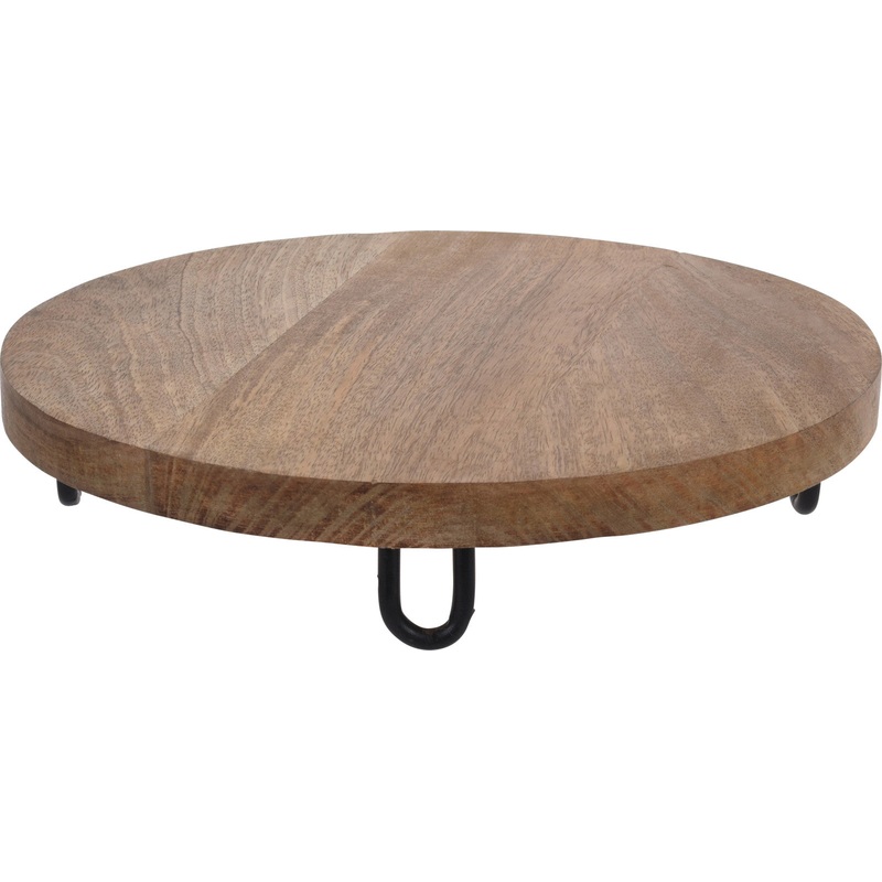 Mango Wood Serving Board With Metal Feet