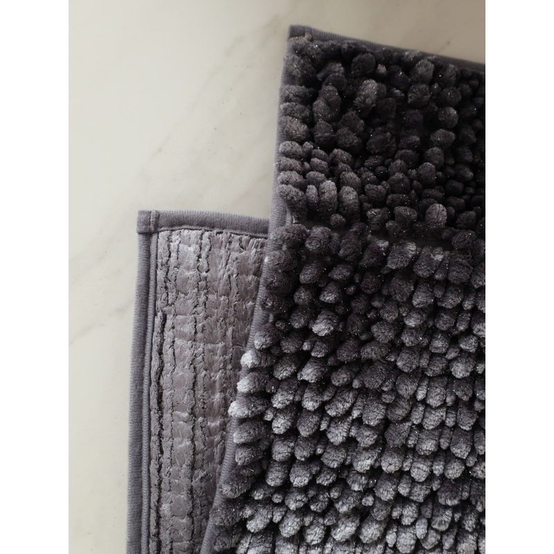 Plush Lurex Bobble Bath Mat