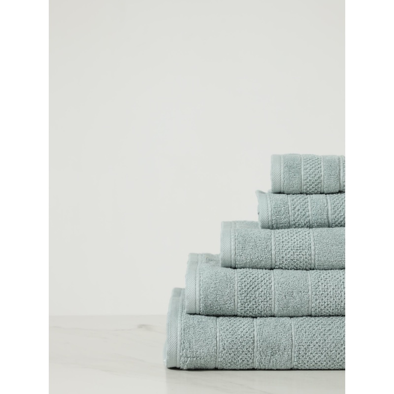 Premium Textured Bath Towels - Duck Egg
