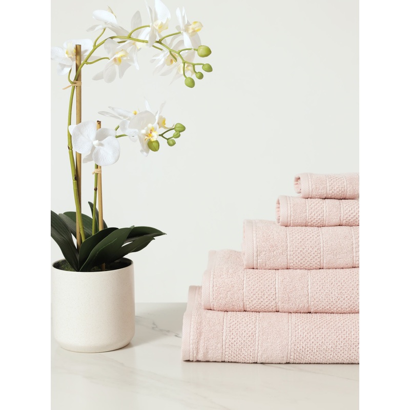 Premium Textured Bath Towels - Rose