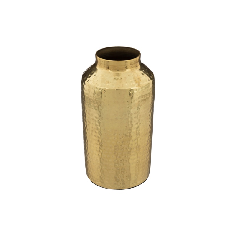 19cm Gold Hammered Vase