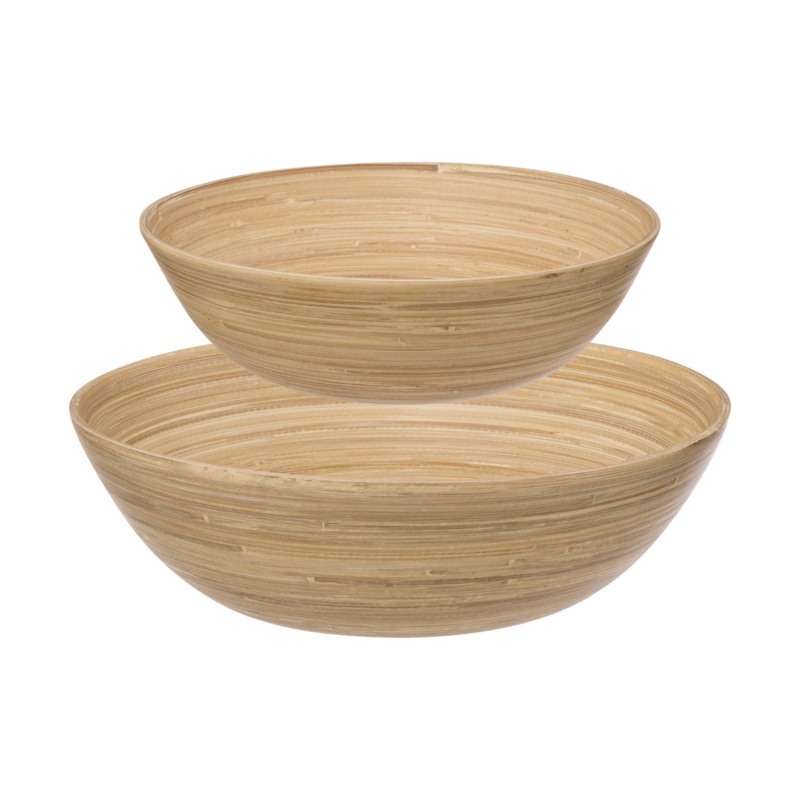 2 Piece Bamboo Salad Bowls