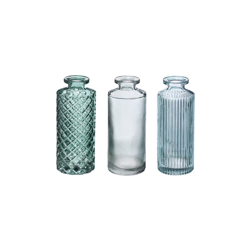 3 Piece Decorative Glass Bottles