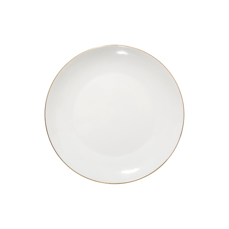 Gold Rim Dinner Plate - Set Of 6