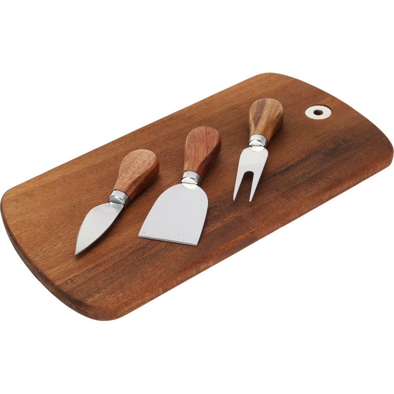 Cheese Board With 3 Cheese Knives