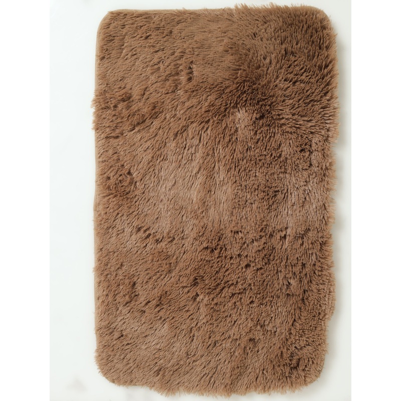 2-Tone Shaggy Plush Bath Mat
