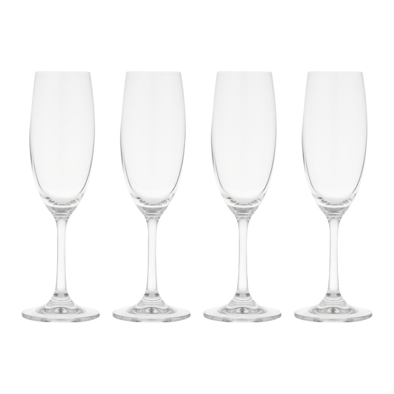 O2 Dine Champagne Flute Glass - 4 X 220ml