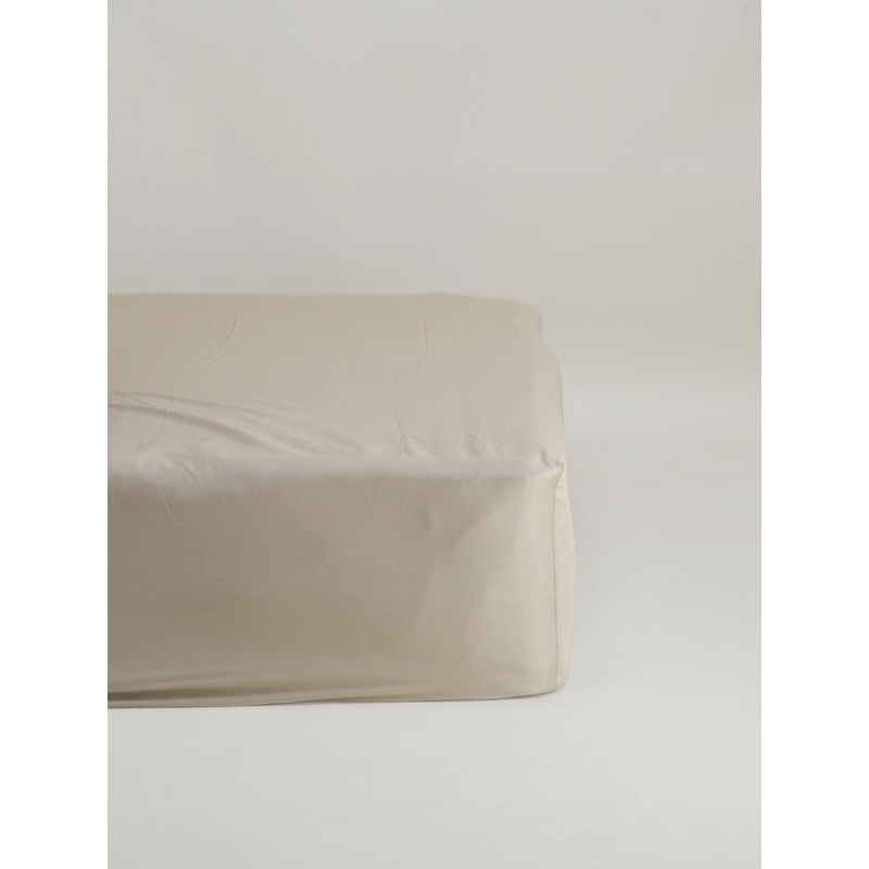 300 TC Luxury Percale Fitted Sheet - Stone