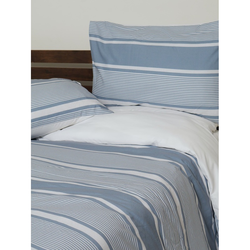 Brooklyn Stripe Blue Duvet Set