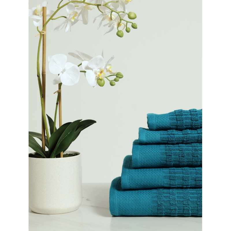 Checkerboard Towels - Teal