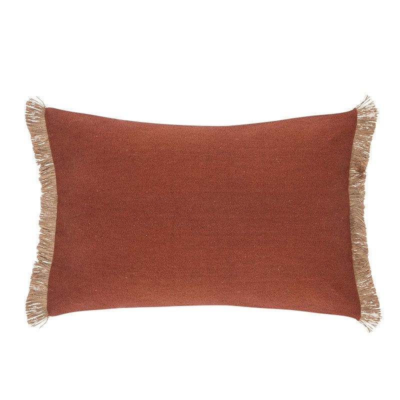 Jute Fringe Scatter Cushion - 38x58 cm
