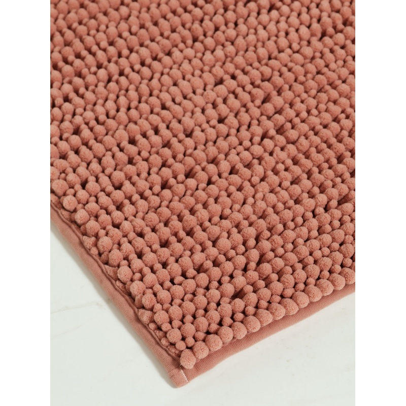 Norfolk Micro-Chenille Bathmat - Coral Pink