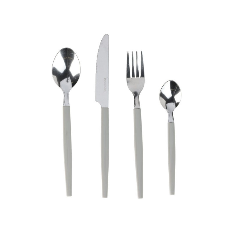 16 Piece Stainless Steel Cutlery Set - Grey