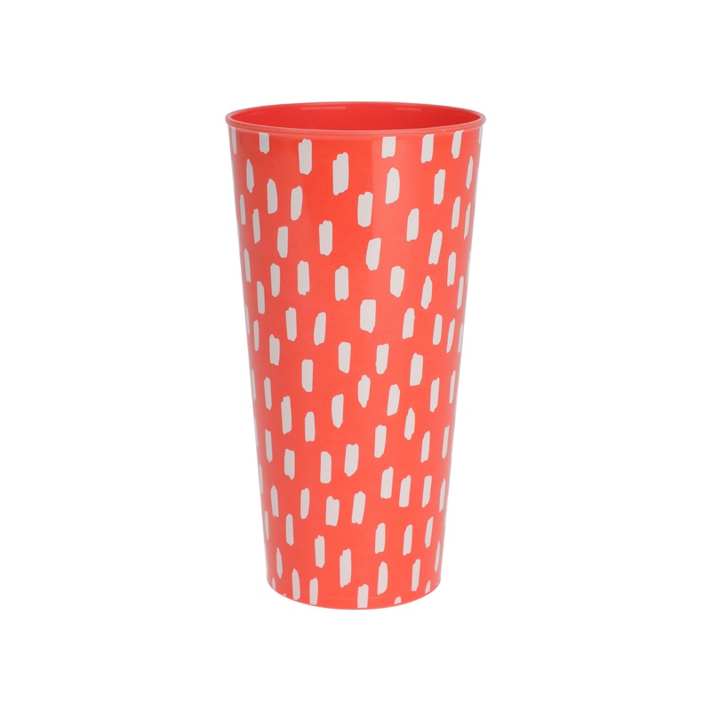 4 Piece Mugs With Print - Coral