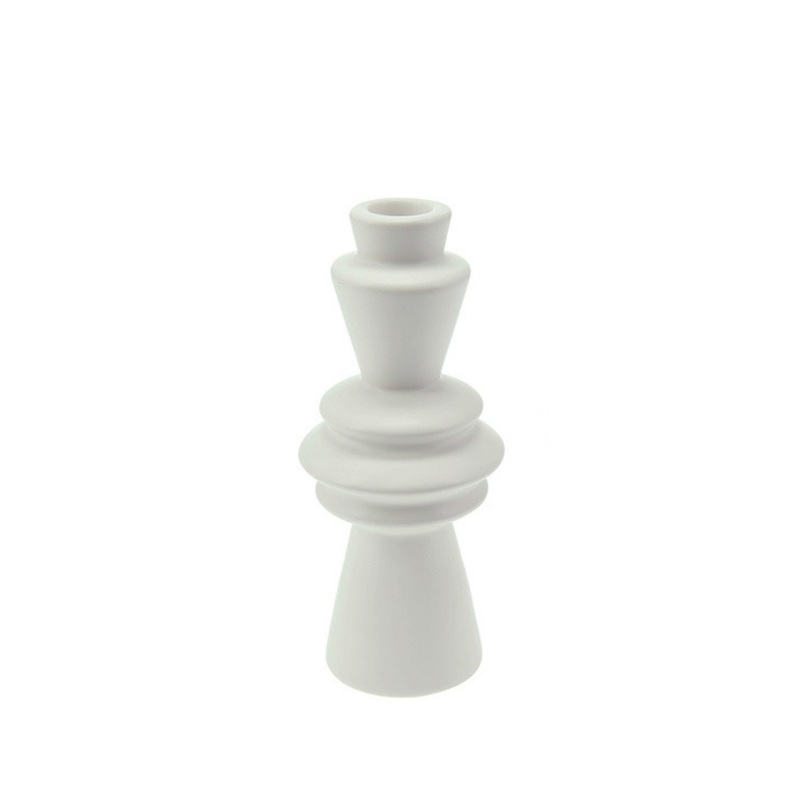 Candle Holder 18Cm - White