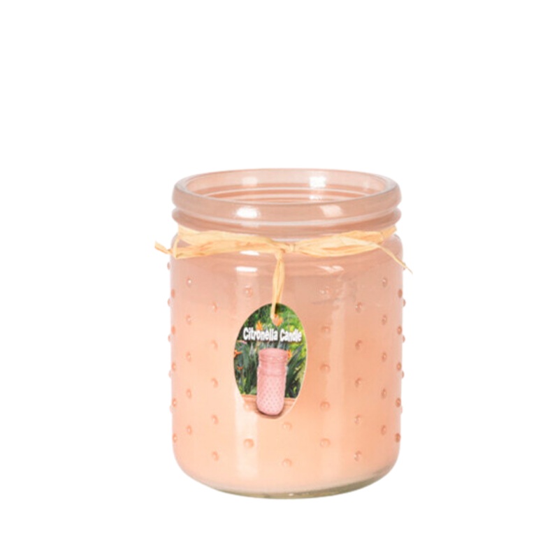 Citronella Wax In Glass - Orange