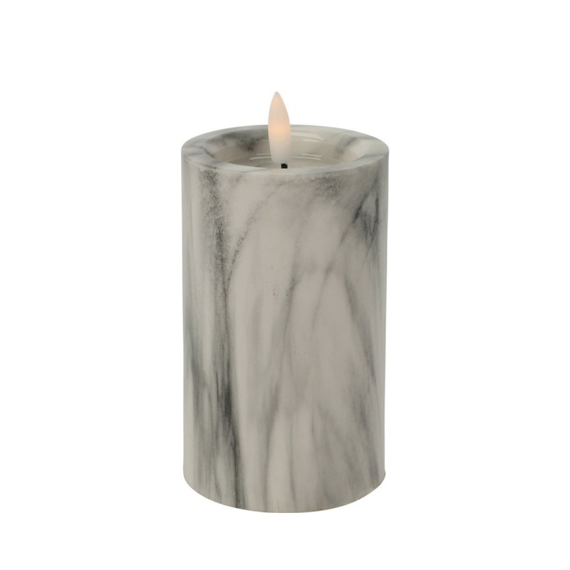 Led Candle 75X125Mm - Grey