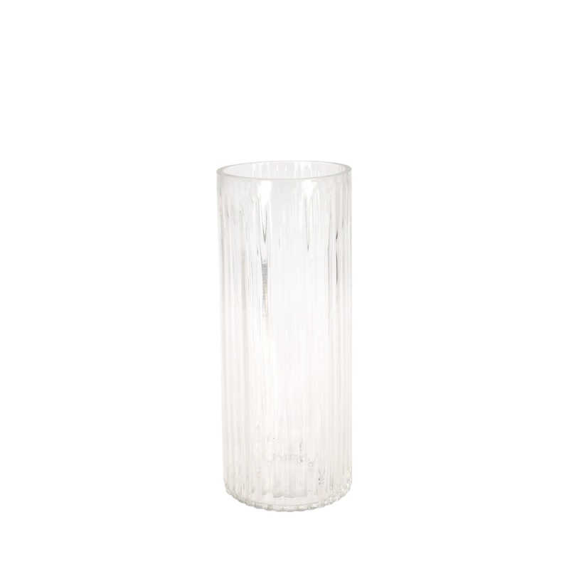 Ribbed Glass Vase