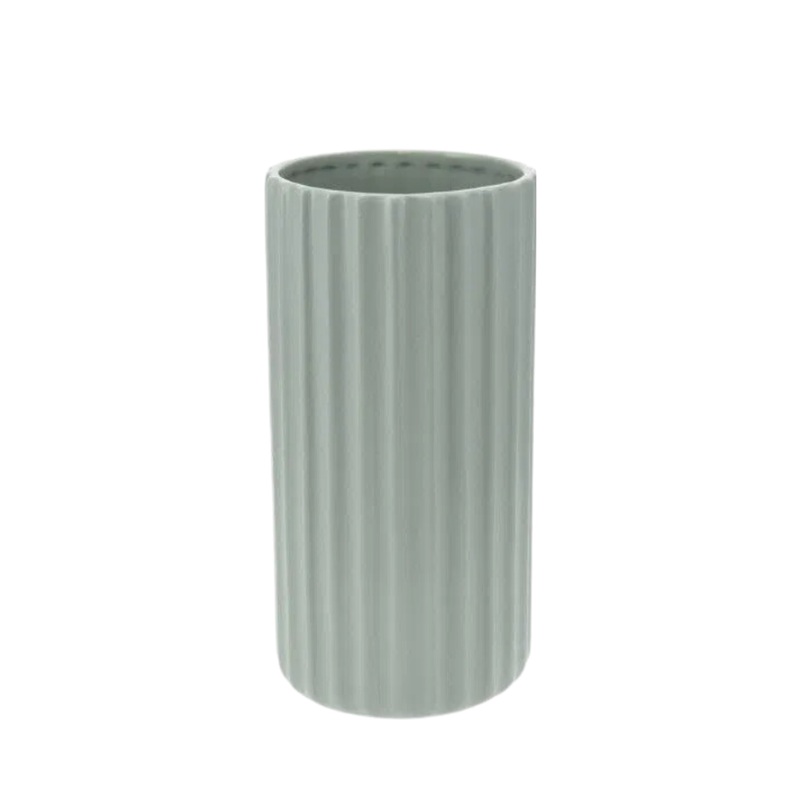25CM Textured Vase - Green