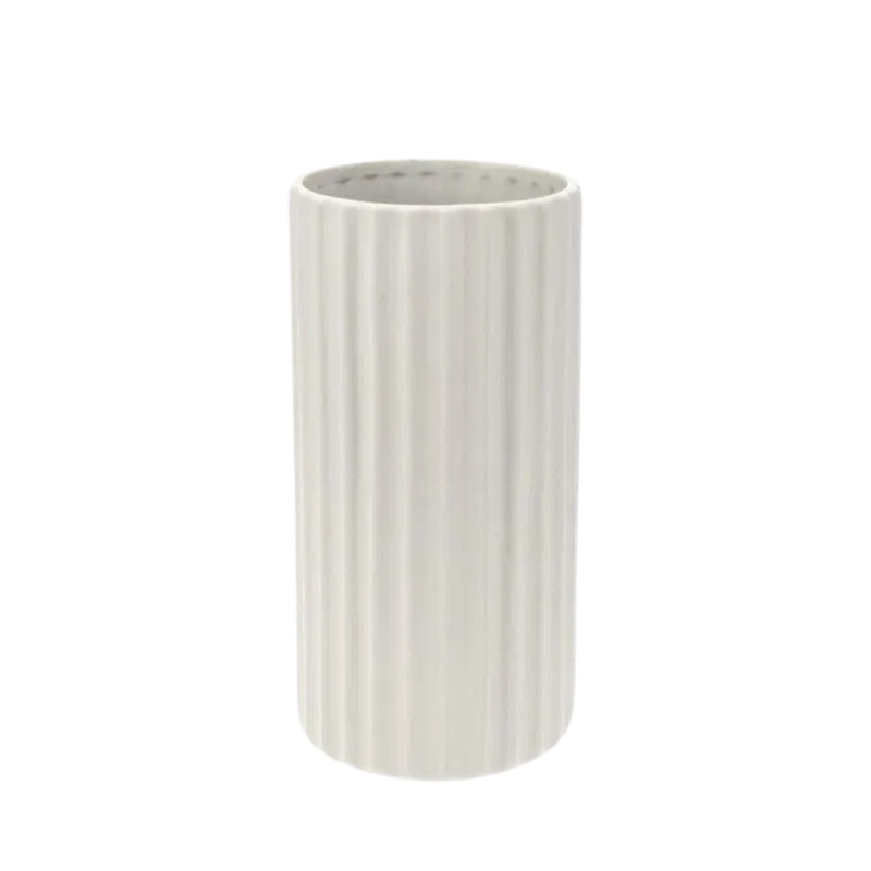 25CM Textured Vase - Grey