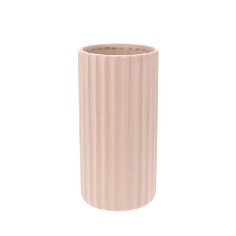 25CM Textured Vase - Taupe