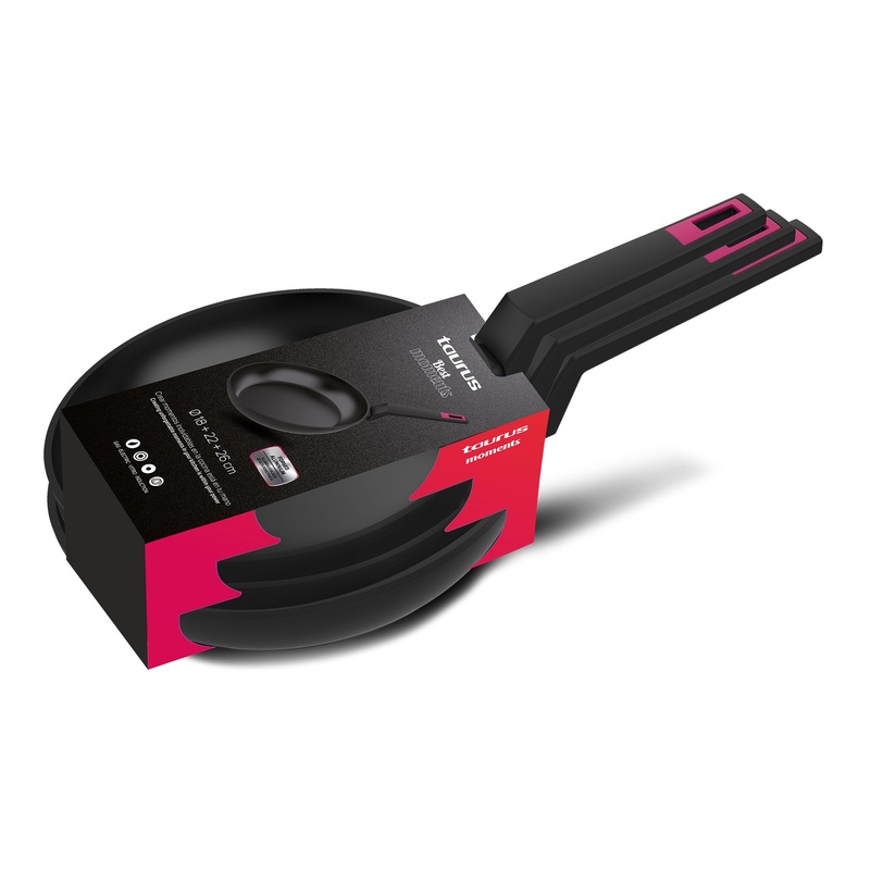 Best Moments - Set of 3 Sarten 18, 22, 26cm Frying Pans Forged Aluminium Black