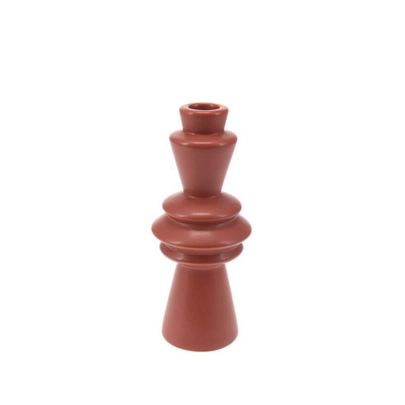 Candle Holder 18Cm - Brown