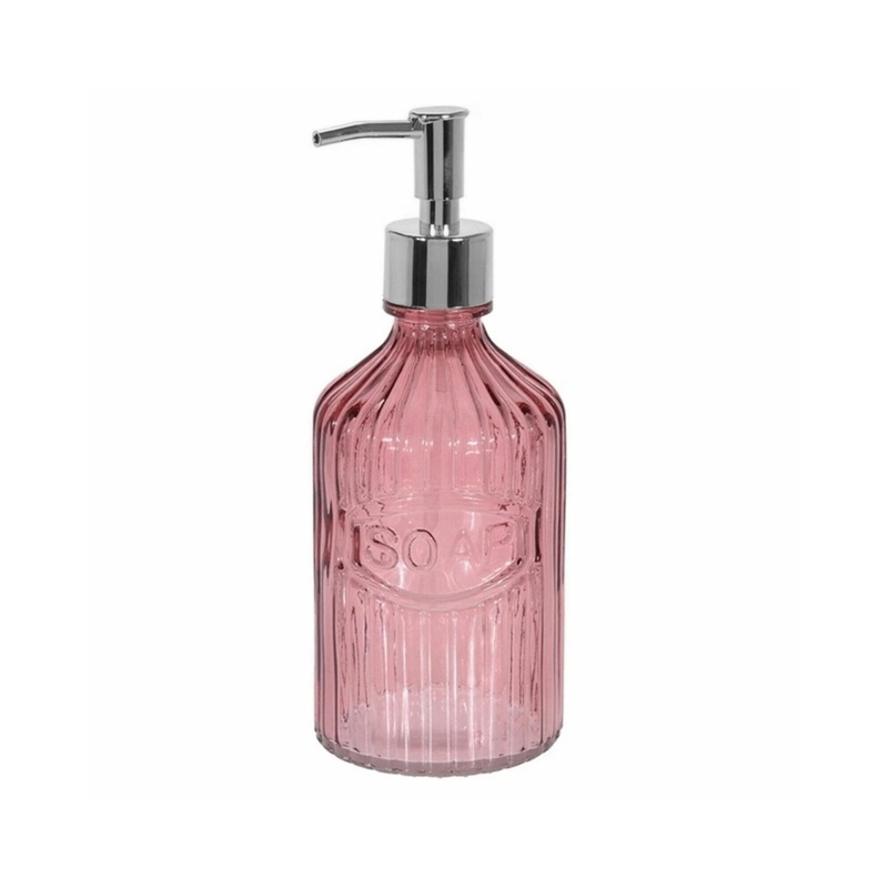 Glass Soap Dispenser - Pink