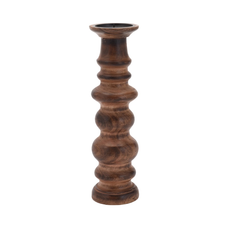 Natural Wood Candle Pillar
