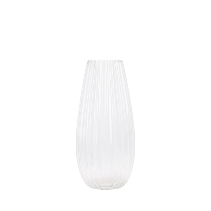 Textured Clear Glass Vase 170Xh370Mm