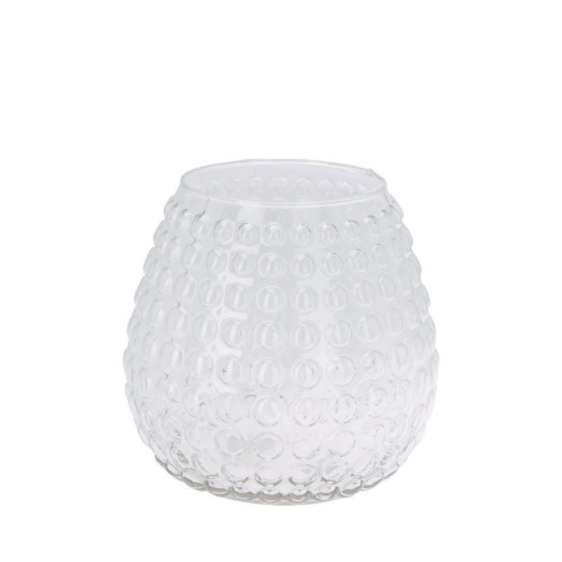 Textured Clear Glass Vase 200Xh250Mm