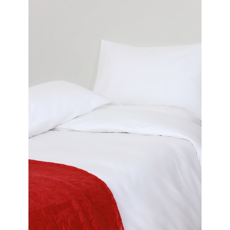 100% Cotton Percale Single & 3/4 Standard Duvet Set White - 200TC