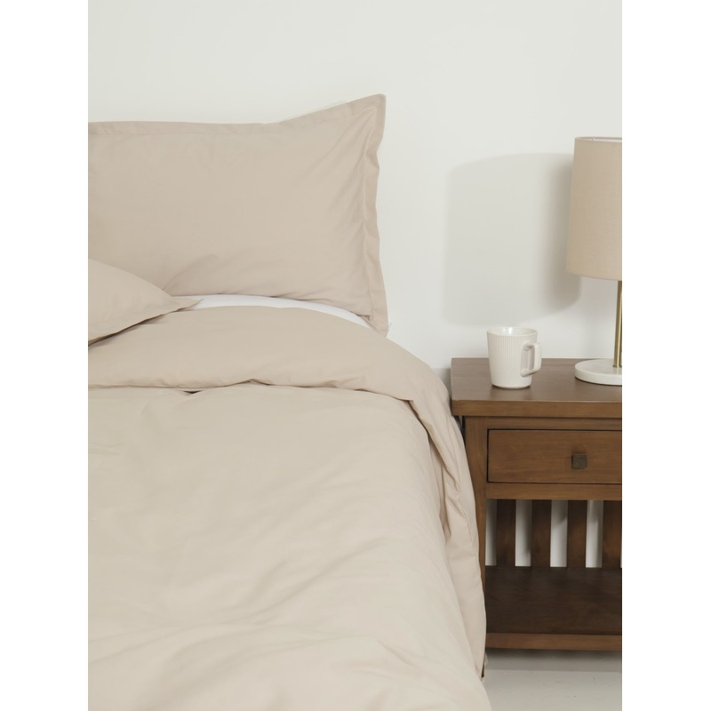 3/4 Modern Oxford Duvet Set - Stone