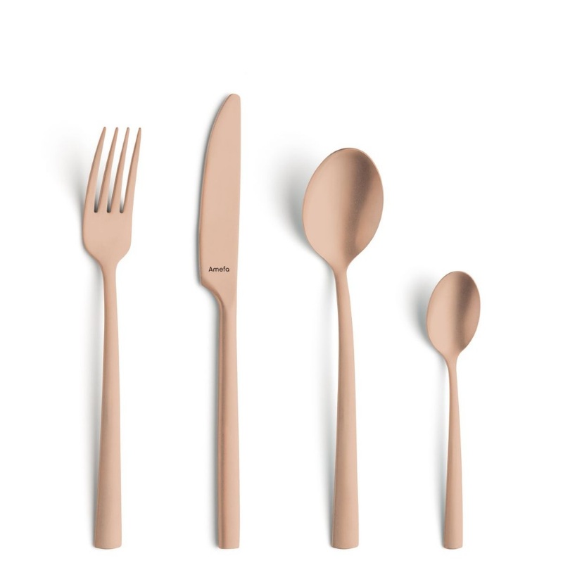 Amefa Manile 16 Piece Matt Copper Finish Cutlery Set