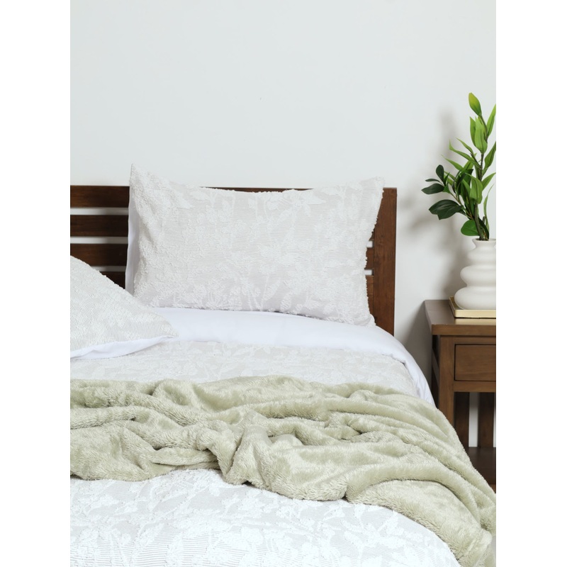 Faux Mink Blanket - Sage