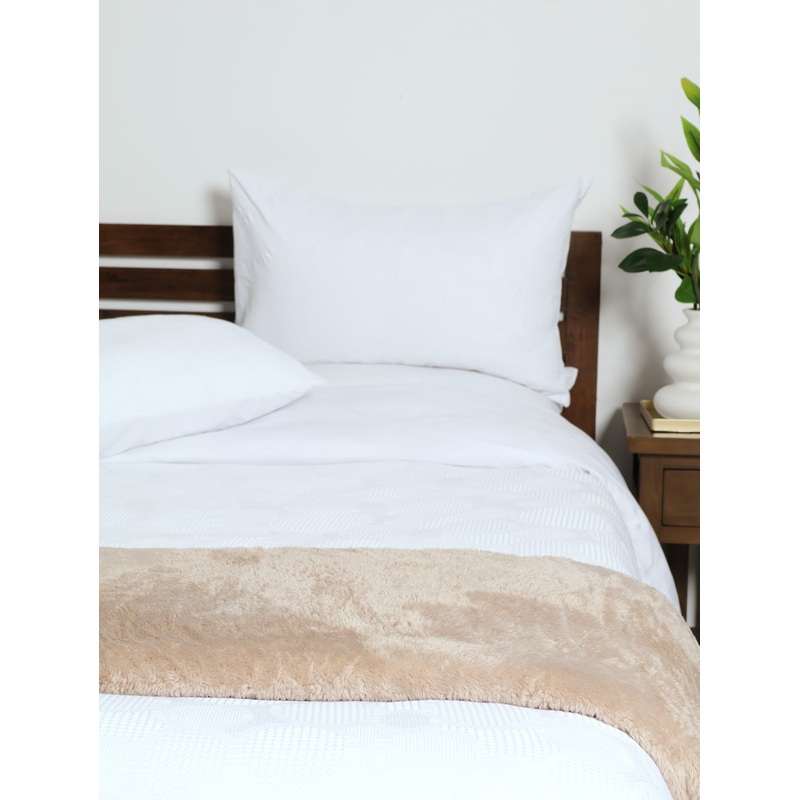 Faux Mink Blanket - Taupe