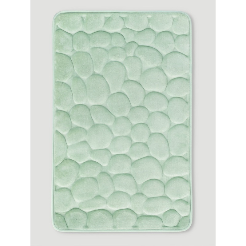 Pebble Textured Memory Foam Bath Mat - Sage