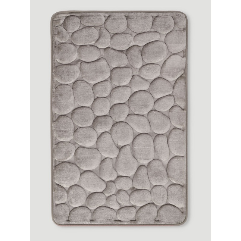 Pebble Textured Memory Foam Bath Mat - Taupe