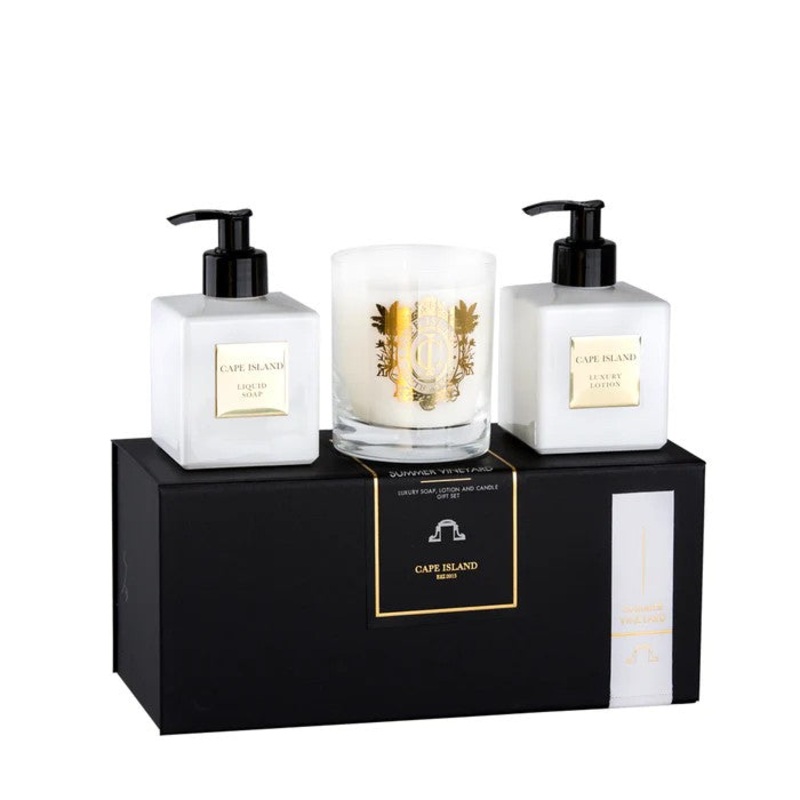 Cape Island Summer Vineyard Soap, Lotion & Candle Boxed Set