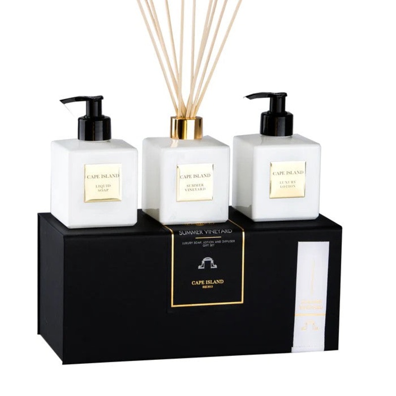Cape Island Summer Vineyard Soap, Lotion & Diffuser Boxed Set