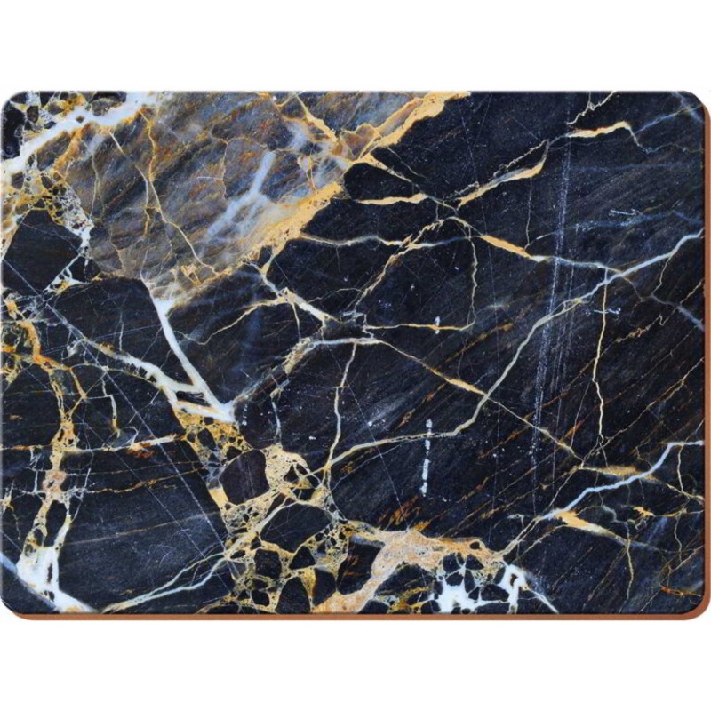 Creative Tops Navy Marble Pack of 6 Premium Placemats