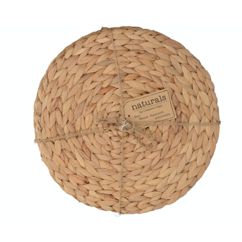 Creative Tops Water Hyacinth Pack of 4 Round Placemats