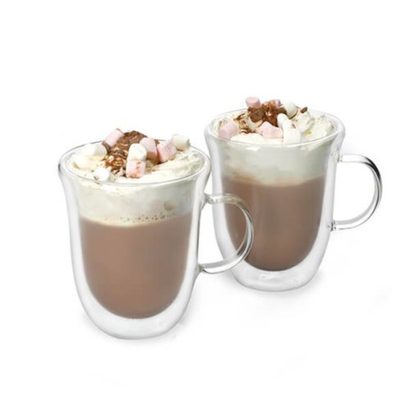 La Cafetiere Double Walled Hot Chocolate Mug - 2 x 350ml
